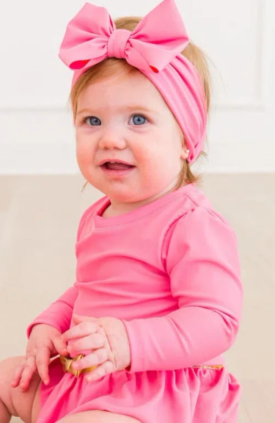 Rufflebutts Princess One-piece Rashguard Swimsuit & Bow Head Wrap Set