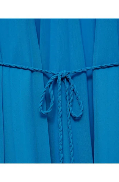 Mango Long Sleeve Pleat Midi Dress