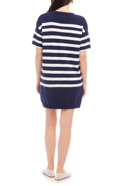 Fifteen Twenty Georgette Stripe Cotton Blend Sweater Dress