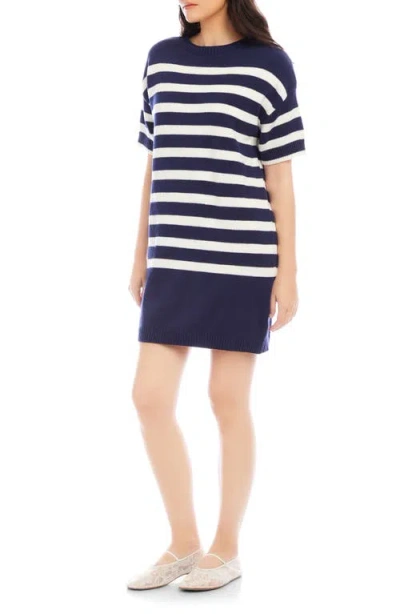 Fifteen Twenty Georgette Stripe Cotton Blend Sweater Dress