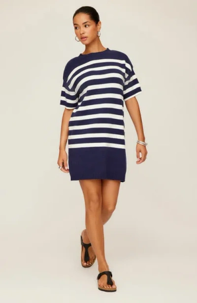 Fifteen Twenty Georgette Stripe Cotton Blend Sweater Dress