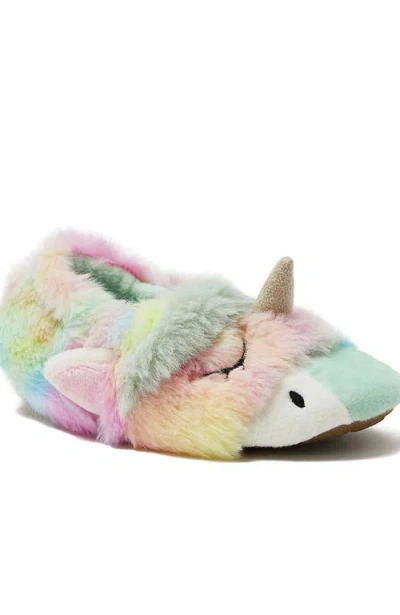 Lands' End Toddlers Cute Furry Animal Slippers In Multi