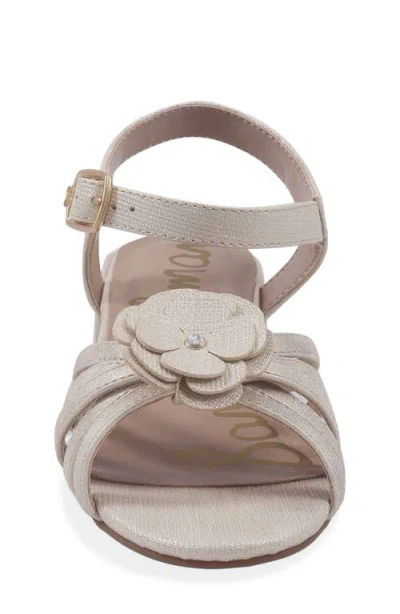 Sam Edelman Kids' Calla Floral Ankle Strap Sandal In Neutral
