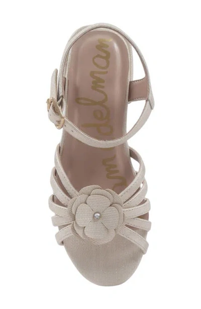 Sam Edelman Kids' Calla Floral Ankle Strap Sandal In Neutral