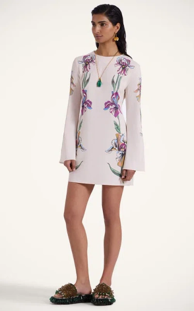 La Doublej Supremes Swing Floral Jersey Minidress