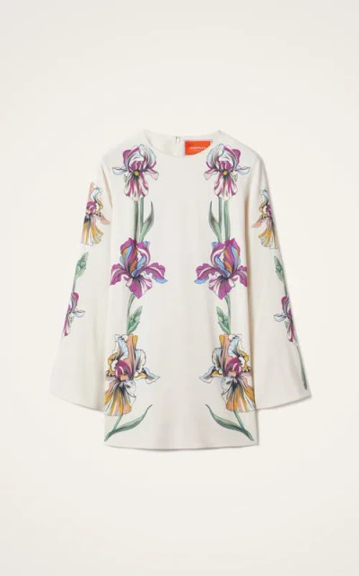La Doublej Supremes Swing Floral Jersey Minidress