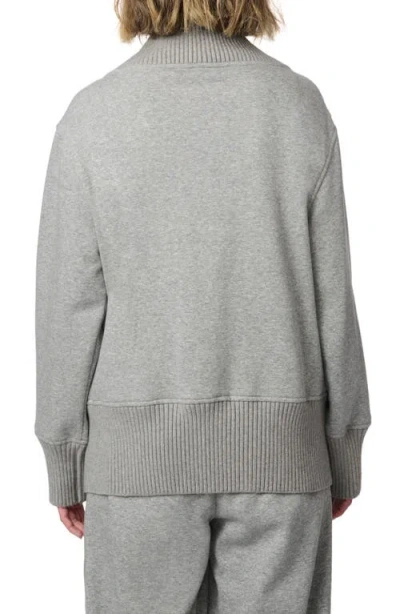 Bernardo Rib Trim Knit Bomber Jacket