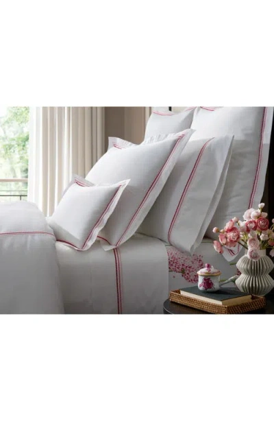 Matouk Set Of 2 Amara Triple Pearl Embroidered Cotton Pillowcase