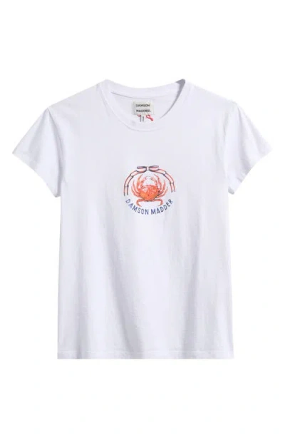 Damson Madder Crabby Bow Shrunken Organic Cotton Graphic T-shirt