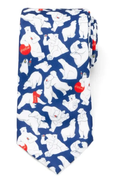 Cufflinks, Inc . Coca-cola® Polar Bear Navy Blue Tie