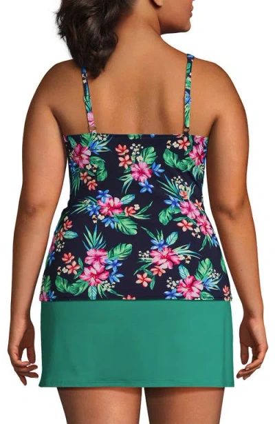 Lands' End Plus Size Dd-cup V-neck Wrap Underwire Tankini Swimsuit Top