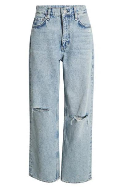 Rag & Bone Shea Ripped High Waist Relaxed Straight Leg Jeans