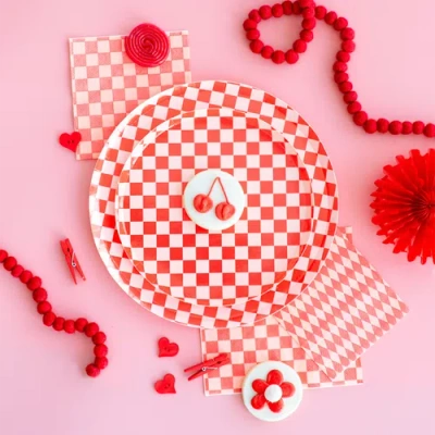 Jollity & Co Checkered Guest Napkins