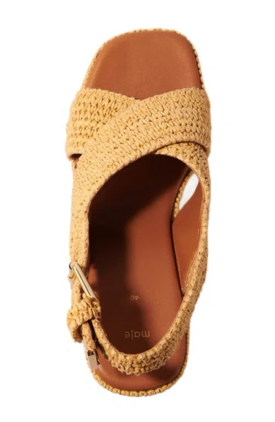 Maje Wedge Sandals With Raffia Effect