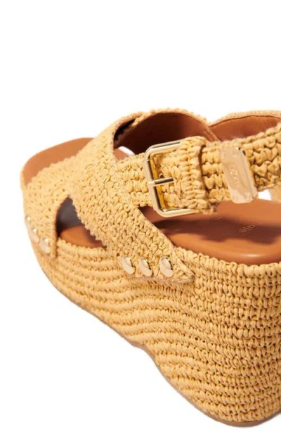 Maje Wedge Sandals With Raffia Effect
