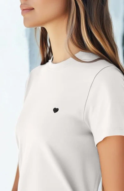 Dalix Womens Lil Heart Jersey Relaxed Tee