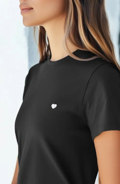 Dalix Womens Lil Heart Jersey Relaxed Tee