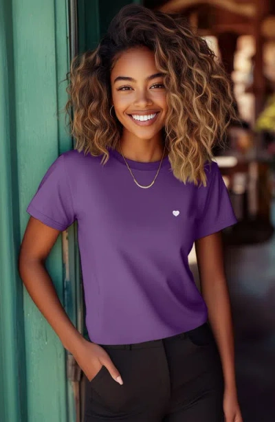 Dalix Womens Lil Heart Jersey Relaxed Tee