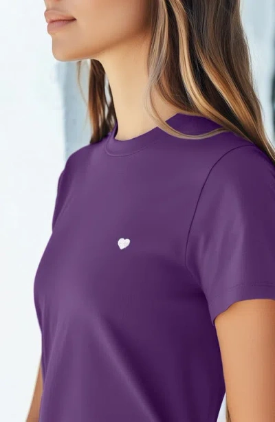 Dalix Womens Lil Heart Jersey Relaxed Tee