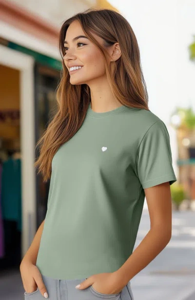 Dalix Womens Lil Heart Jersey Relaxed Tee
