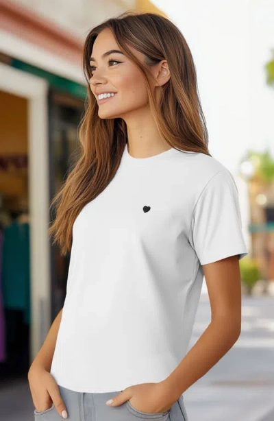 Dalix Womens Lil Heart Jersey Relaxed Tee