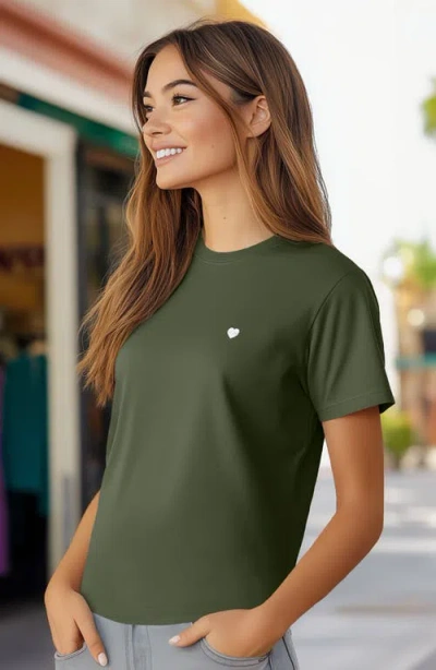 Dalix Womens Lil Heart Jersey Relaxed Tee