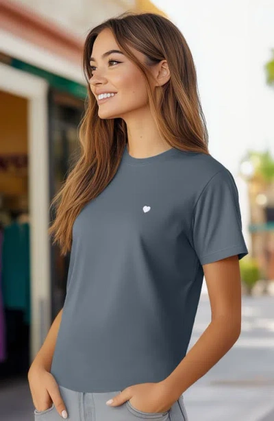 Dalix Womens Lil Heart Jersey Relaxed Tee