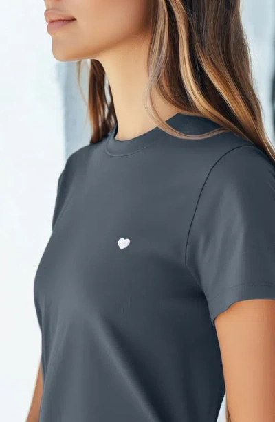 Dalix Womens Lil Heart Jersey Relaxed Tee