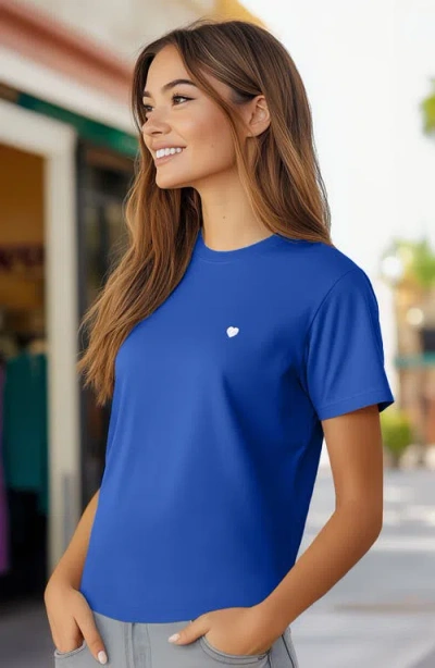 DALIX DALIX WOMENS LIL HEART JERSEY RELAXED TEE 
