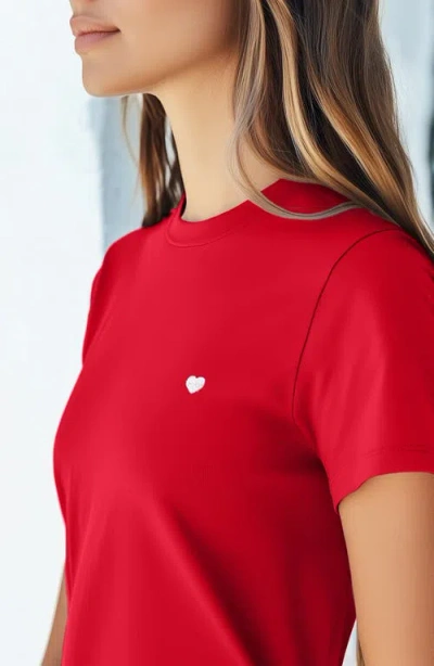 Dalix Womens Lil Heart Jersey Relaxed Tee