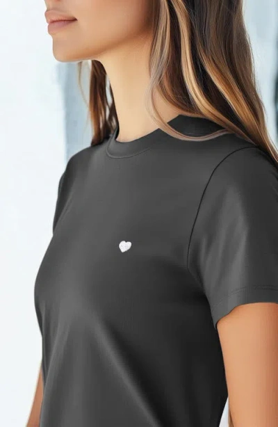 Dalix Womens Lil Heart Jersey Relaxed Tee
