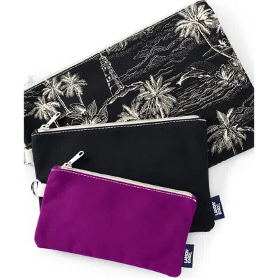 Lands' End Zip Canvas Pouch 3 Pack