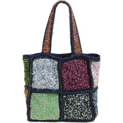 Waste Yarn Project Marie Square One Of A Kind Crochet Tote
