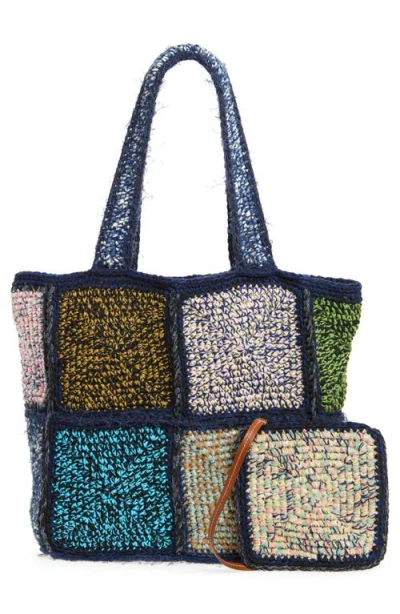 Waste Yarn Project Marie Square One Of A Kind Crochet Tote