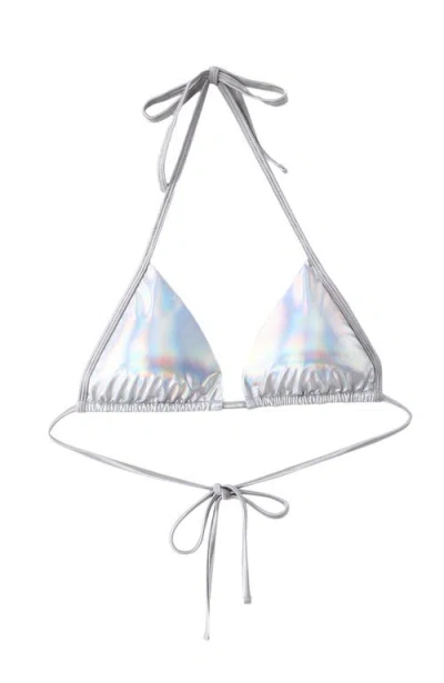Lechery ® Lustrous Ruched Triangle Bikini Top
