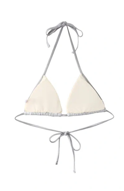 Lechery ® Lustrous Ruched Triangle Bikini Top