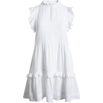 Caslonr Caslon(r) Floral Ruffle Gauze Dress