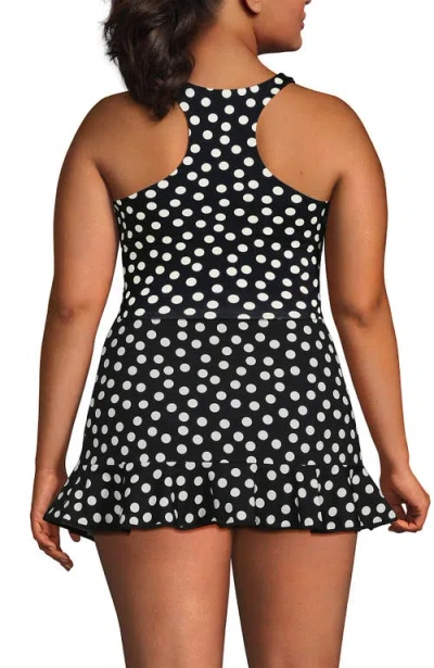 Lands' End Plus Size High Neck Racerback Tankini Top