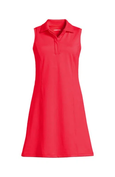LANDS' END LANDS' END HIGH IMPACT SLEEVELESS POLO DRESS 