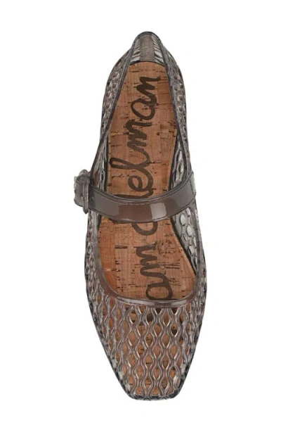 Sam Edelman Michaela Jelly Mary Jane Net-pattern Flats In Transparent