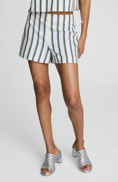 Kenneth Cole Womens Striped Tie Side Tank Top Side Zip Striped Shorts