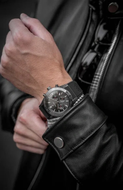 Vincero Rogue Chronograph Silicone Strap Watch, 43mm