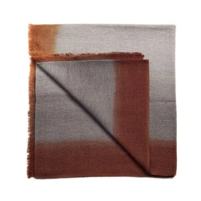 Studio Variously Simply Taupe Brown Gray Hand Spun Merino Handloom Throw