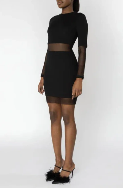 Israella Kobla Zeffa Sheer Inset Long Sleeve Minidress