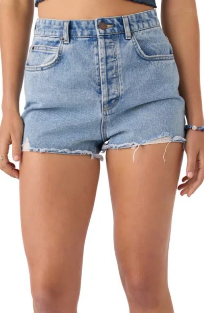 O'neill Lanisa Fray Hem Denim Shorts