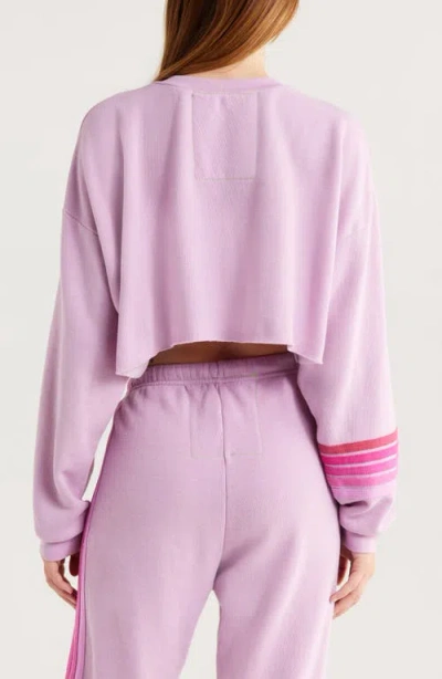 Aviator Nation Rugby Stitch Crop Sweatshirt