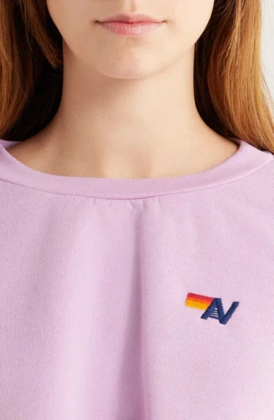 Aviator Nation Rugby Stitch Crop Sweatshirt