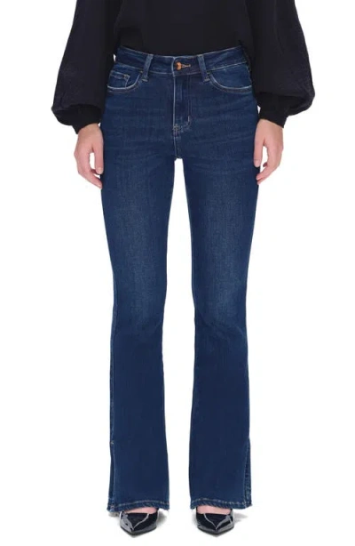 Bayeas Split Hem Mid Rise Flare Jeans