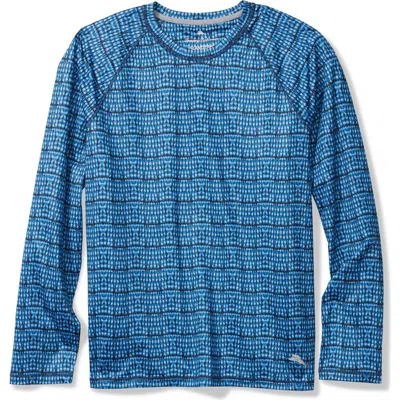 Tommy Bahama Tidal Dye Print Islandzone® Long Sleeve Performance T-shirt