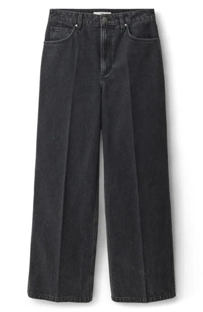 Mango High Waist Straight Leg Jeans